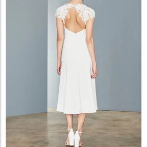 Amsale Crepe Midi Dress